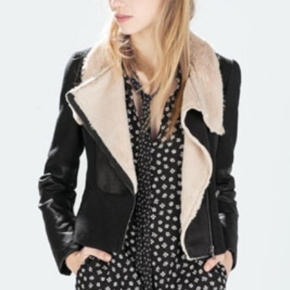 Zara Mixed Fabric Jacket - Like New!